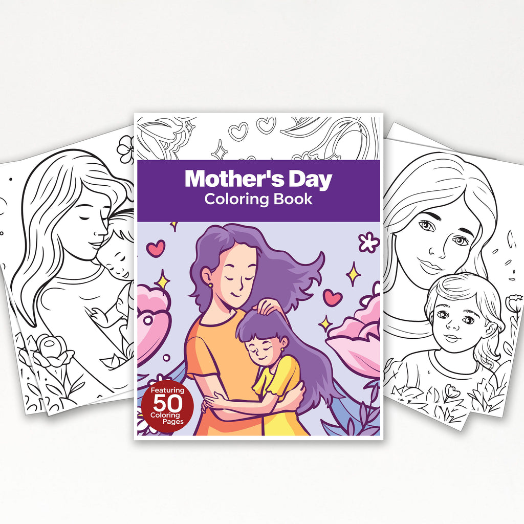 50 Mother’s Day Printable Coloring Pages For Kids & Adults (INSTANT DO ...
