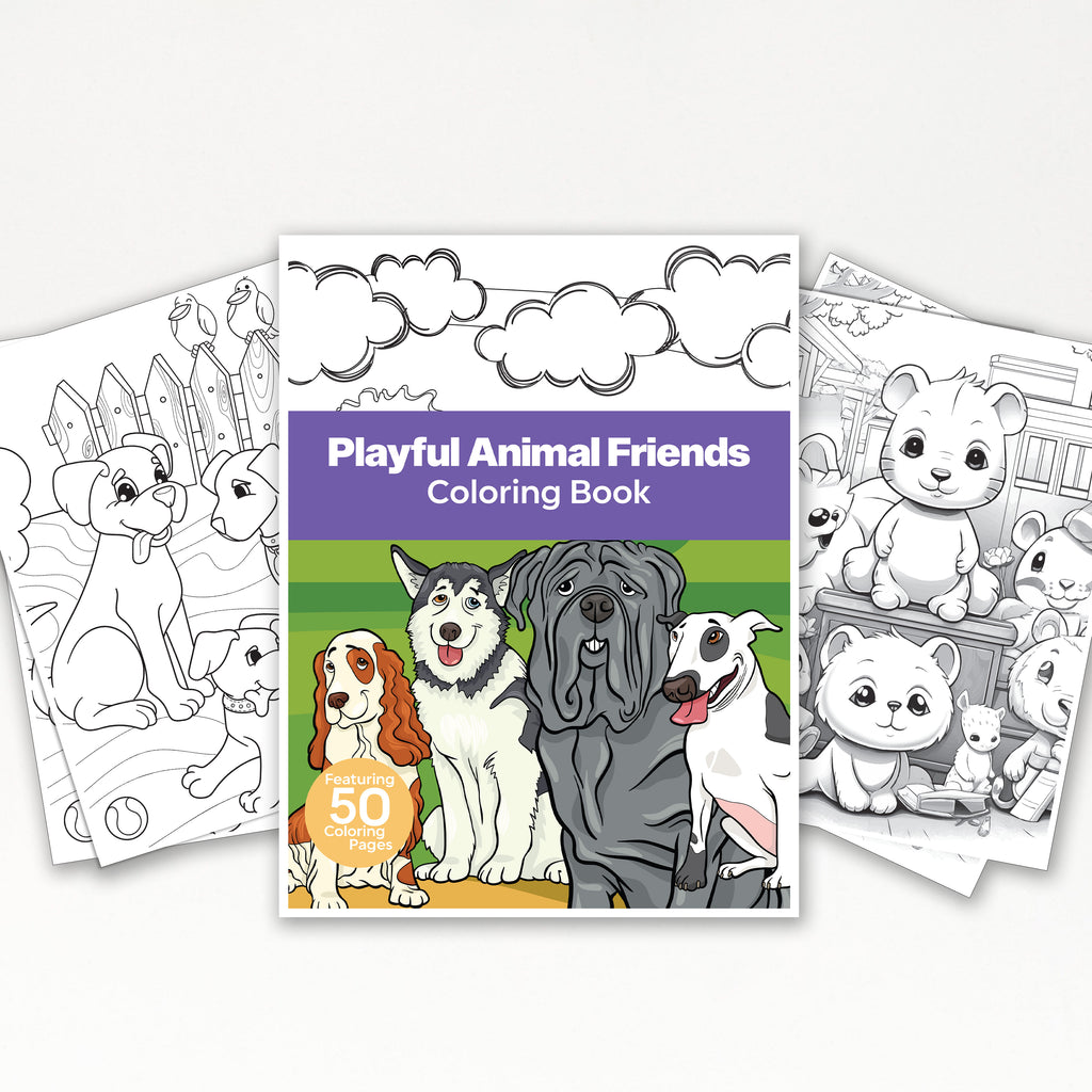 50 Playful Animal Friends Printable Coloring Pages For Kids And Adults animals-together-coloring-pages