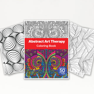 50 Abstract Art Therapy Printable Coloring Pages For Kids & Adults (INSTANT DOWNLOAD)