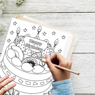 50 Celebratory 40th Birthday Printable Coloring Pages For Kids & Adults (INSTANT DOWNLOAD)