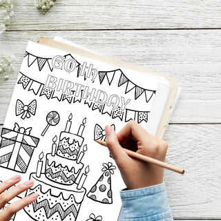 50 Diamond 60th Birthday Printable Coloring Pages For Kids & Adults (INSTANT DOWNLOAD)