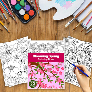 50 Delightful Spring Printable Coloring Pages For Kids & Adults (INSTANT DOWNLOAD)