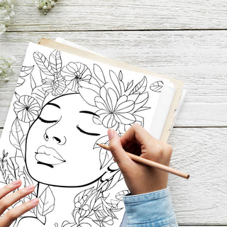 50 Boho Minimalist Printable Coloring Pages For Kids & Adults (INSTANT DOWNLOAD)