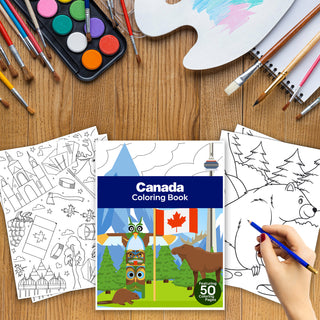 50 Amazing Canada Printable Coloring Book For Kids & Adults (INSTANT DOWNLOAD)