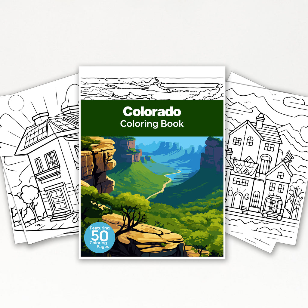 Colorado. Sign Colorable 50 Breathtaking Colorado Printable Coloring Pages For Kids & Adults (I ...