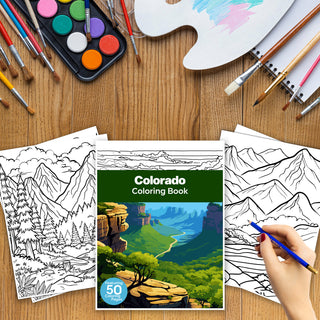 50 Breathtaking Colorado Printable Coloring Pages For Kids & Adults (INSTANT DOWNLOAD)