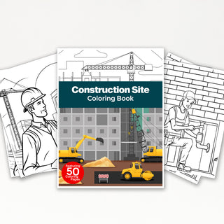 50 Construction Site Printable Coloring Pages For Kids & Adults (INSTANT DOWNLOAD)