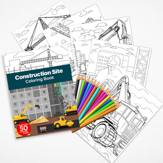 50 Construction Site Printable Coloring Pages For Kids & Adults (INSTANT DOWNLOAD)