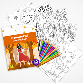 50 Enchanting Fall Printable Coloring Pages For Kids & Adults (INSTANT DOWNLOAD)