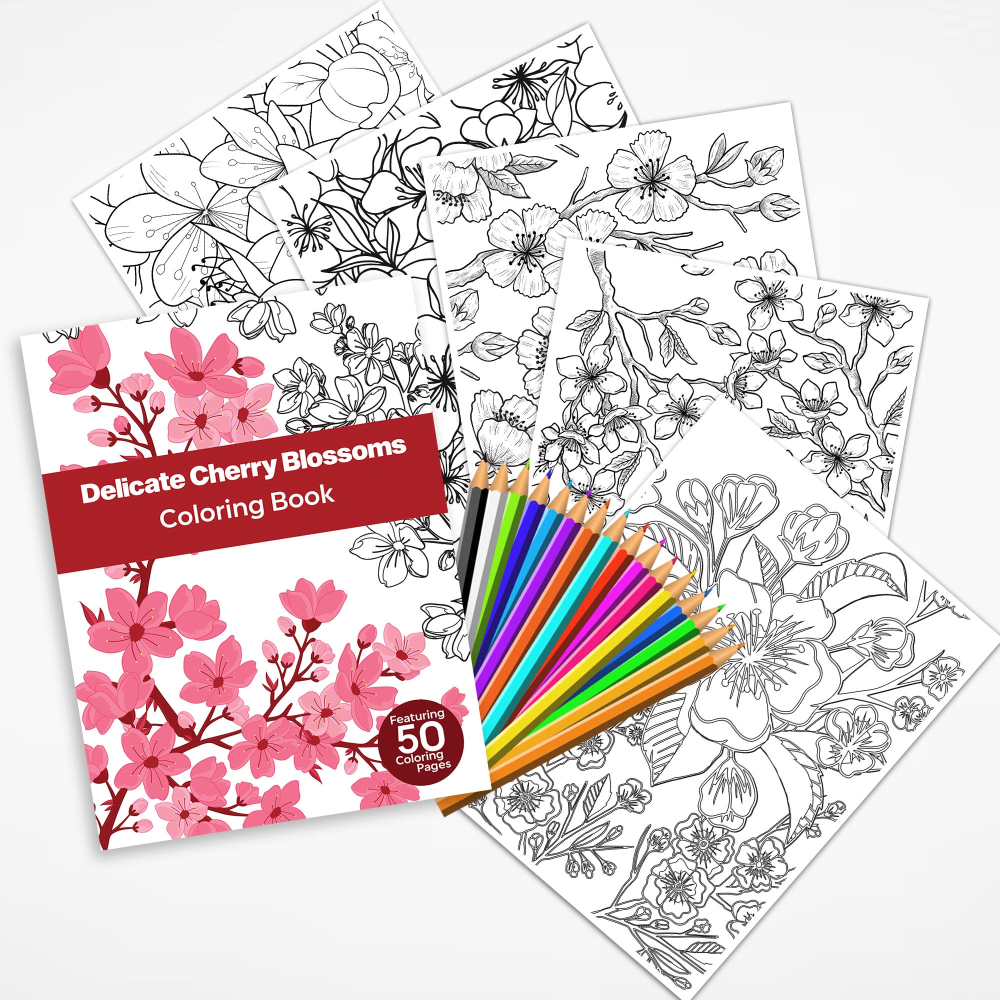 Printable Adult Coloring Pages Cherry Blossom Cherry Blossom Coloring