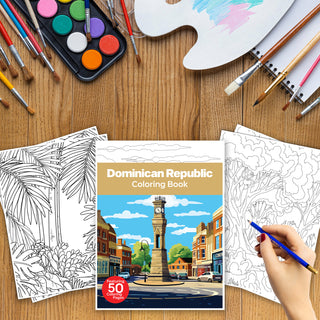 50 Best Dominican Republic Printable Coloring Pages For Kids & Adults (INSTANT DOWNLOAD)