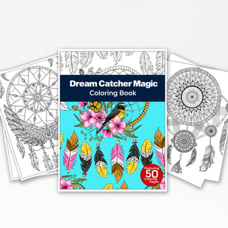 50 Dream Catcher Magic Printable Coloring Pages For Kids & Adults (INSTANT DOWNLOAD)