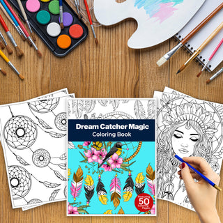 50 Dream Catcher Magic Printable Coloring Pages For Kids & Adults (INSTANT DOWNLOAD)