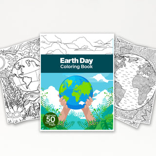 50 Earth Day Printable Coloring Pages For Kids & Adults (INSTANT DOWNLOAD)