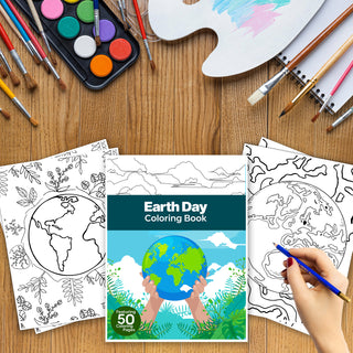 50 Earth Day Printable Coloring Pages For Kids & Adults (INSTANT DOWNLOAD)