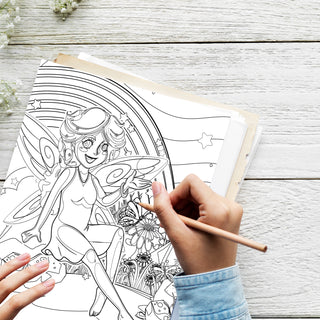 50 Enchanted Fairy Garden Printable Coloring Pages For Kids & Adults (INSTANT DOWNLOAD)