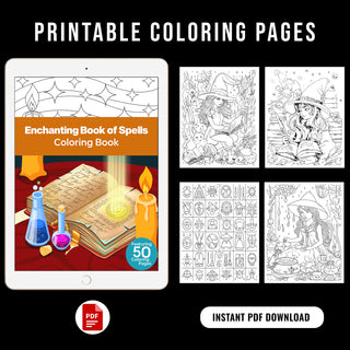 50 Enchanting Book Of Spells Printable Coloring Pages For Kids & Adults