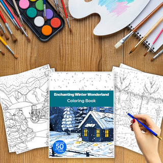 50 Enchanting Winter Wonderland Printable Coloring Pages For Kids & Adults (INSTANT DOWNLOAD)