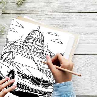 50 Fast Cars & Trucks Printable Coloring Pages For Kids & Adults (INSTANT DOWNLOAD)