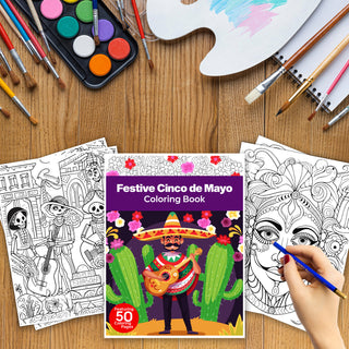 50 Festive Cinco De Mayo Printable Coloring Pages For Kids & Adults (INSTANT DOWNLOAD)