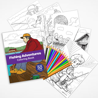 Kids Fishing Coloring Book: 50 Easy Fishing Coloring Activity Book Gift  Ideas for Fishing Lovers Daughter Son - Fishing Colouring Image for  Relaxation