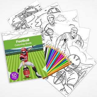 50 Football Printable Coloring Pages For Kids & Adults (INSTANT DOWNLOAD)