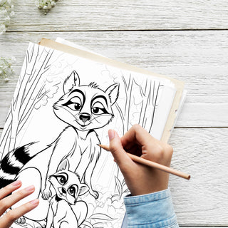 50 Forest Friend Printable Coloring Pages For Kids & Adults (INSTANT DOWNLOAD)