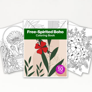 50 Free-Spirited Boho Printable Coloring Pages For Kids & Adults (INSTANT DOWNLOAD)