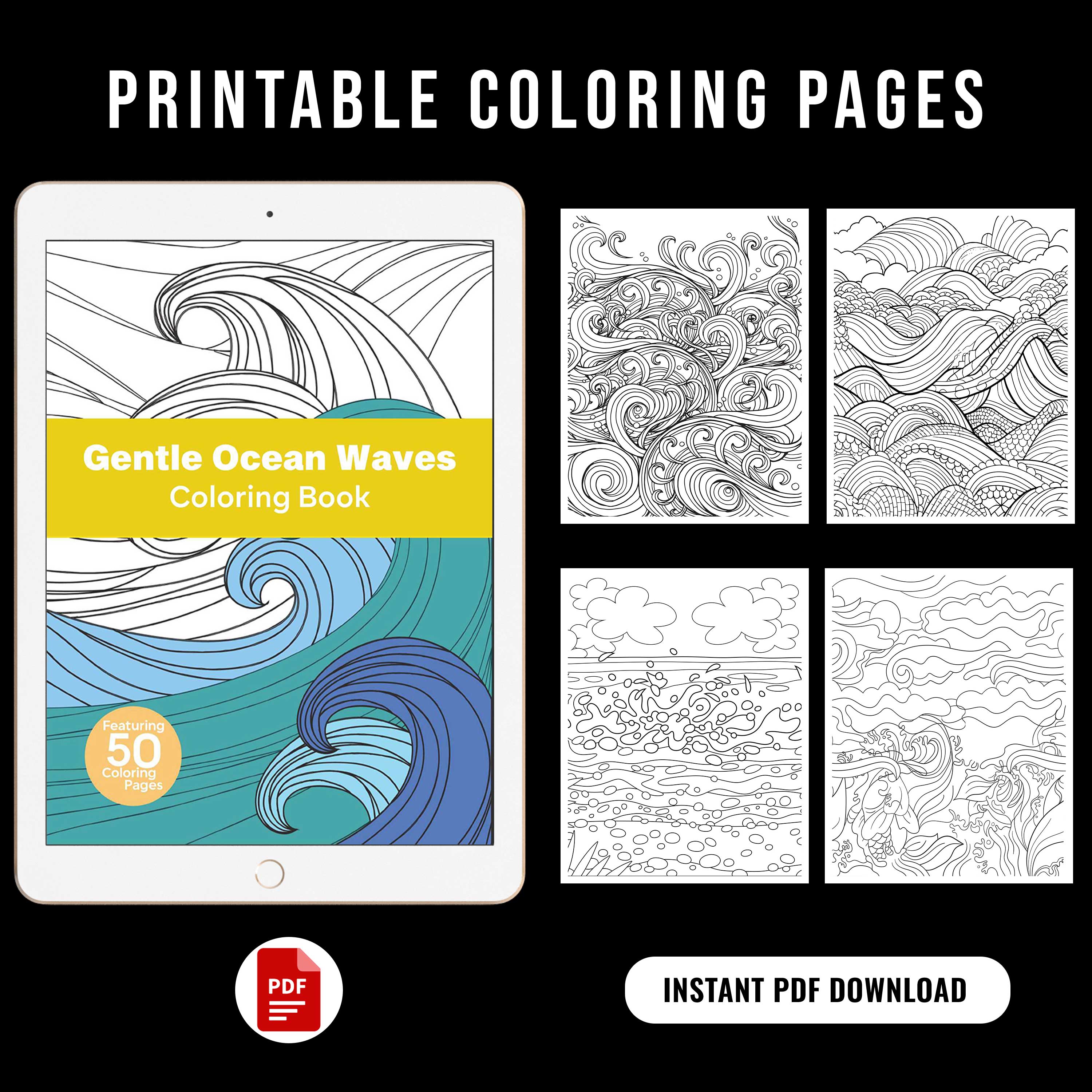 Wave Coloring Worksheet Ocean Waves Coloring Sheet