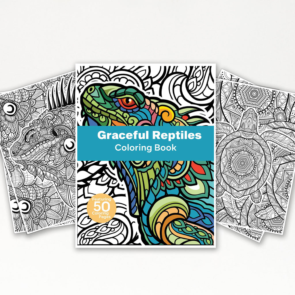 50 Graceful Reptile Printable Coloring Pages For Kids & Adults (INSTAN