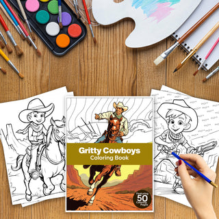 50 Cowboy Printable Coloring Pages For Kids & Adults (INSTANT DOWNLOAD)