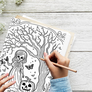 50 Halloween Haunt Printable Coloring Pages For Kids & Adults (INSTANT DOWNLOAD)