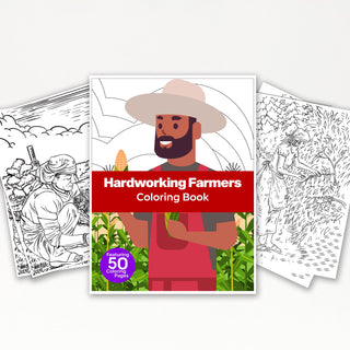 50 Hardworking Farmer Printable Coloring Pages For Kids & Adults (INSTANT DOWNLOAD)
