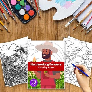 50 Hardworking Farmer Printable Coloring Pages For Kids & Adults (INSTANT DOWNLOAD)