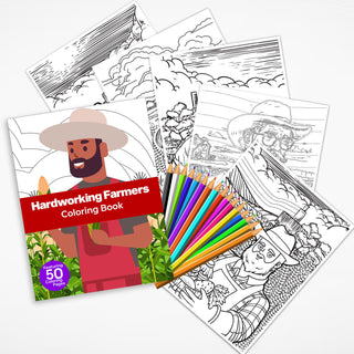 50 Hardworking Farmer Printable Coloring Pages For Kids & Adults (INSTANT DOWNLOAD)