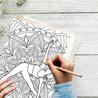 50 Harmonious Yoga Pose Printable Coloring Pages For Kids & Adults (INSTANT DOWNLOAD)