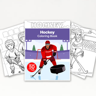 50 Action-Packed Hockey Printable Coloring Pages For Kids & Adults (INSTANT DOWNLOAD)