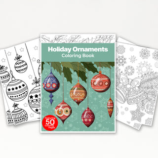 50 Beautiful Ornaments Printable Coloring Pages For Kids & Adults (INSTANT DOWNLOAD)