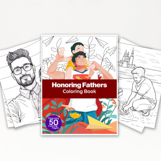 50 Honourable Father Printable Coloring Pages For Kids & Adults (INSTANT DOWNLOAD)