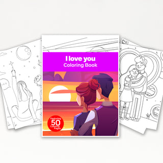 50 Heartwarming I Love You Printable Coloring Pages For Adults (INSTANT DOWNLOAD)