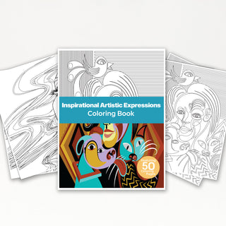 50 Inspirational Artistic Expression Printable Coloring Pages For Kids & Adults (INSTANT DOWNLOAD))