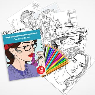 Inspirational Women Empowerment Coloring Book For Kids & Adults (INSTANT DOWNLOAD)