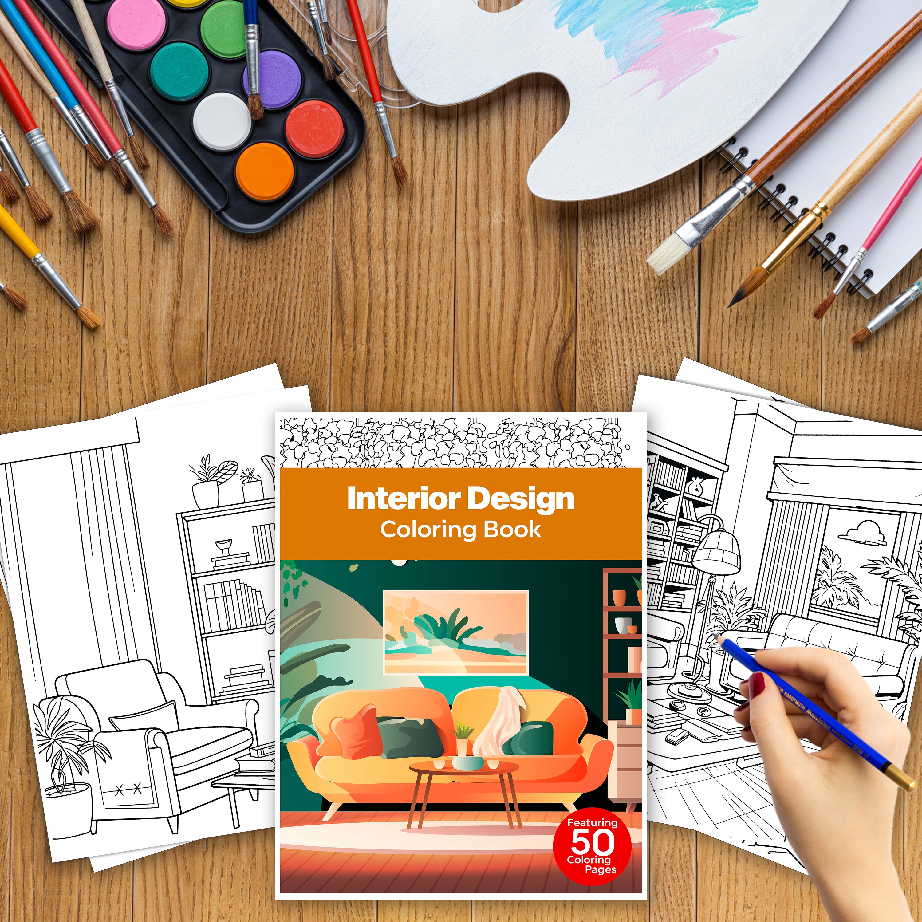 Interior Design Coloring Pages