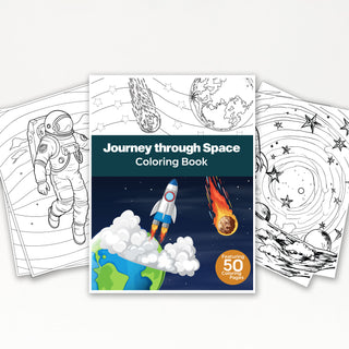 50 Journey Through Space Printable Coloring Pages For Kids & Adults (INSTANT DOWNLOAD)