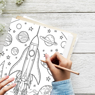 50 Journey Through Space Printable Coloring Pages For Kids & Adults (INSTANT DOWNLOAD)