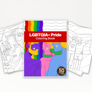 50 LGBTQIA + Pride Printable Coloring Pages For Kids & Adults (INSTANT DOWNLOAD)