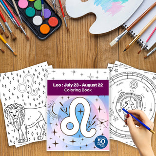 50 Amazing Leo Printable Coloring Pages For Kids & Adults (INSTANT DOWNLOAD)