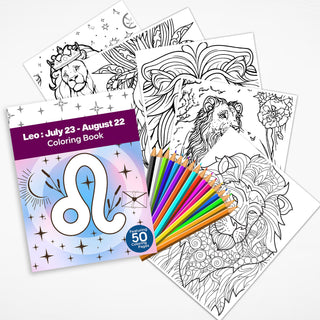 50 Amazing Leo Printable Coloring Pages For Kids & Adults (INSTANT DOWNLOAD)