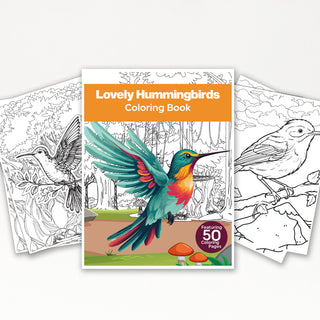 50 Lovely Hummingbird Printable Coloring Pages For Kids & Adults (INSTANT DOWNLOAD)
