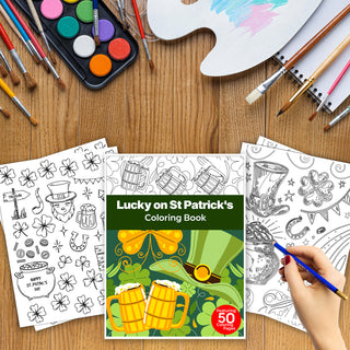 50 Luck On St. Patrick’s Day Printable Coloring Pages For Kids & Adults (INSTANT DOWNLOAD)